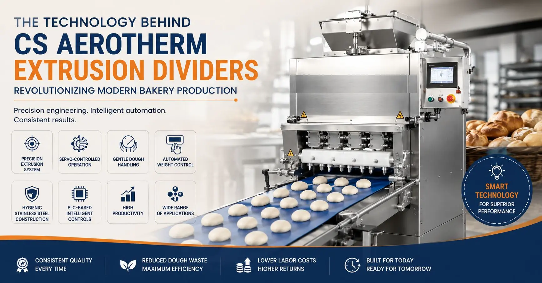 The Technology Behind CS aerotherm Extrusion Dividers: Revolutionizing Modern Bakery Production!